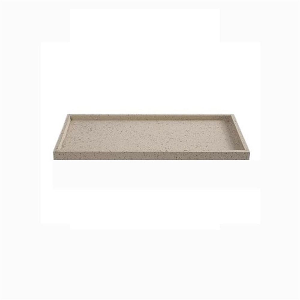 Prettiee plant dish saucer Rectangular Plant Pallet Drip Tray, Synthetic Resin Planter Saucer for Home Gardening (Beige S)