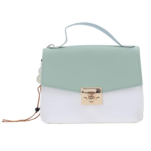 Bolsa de Ombro Feminina Com Alça Superior, Bolsa Fofa, Design de Bloqueio de Cores, Espaço Espaçoso, Adequada para Qualquer Idade, Perfeita para Uso Casual, Festa e Diário (Verde)