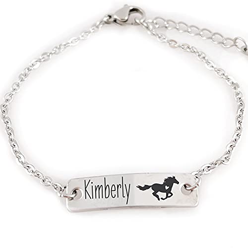 Horse Girl Bracelet Personalized Heart Name Girl Bracelet Equestrian Gift Daughter For Girl Heart Dance Love Girl Heart Gift Horse Gift HORSE-GIRL-BRACE