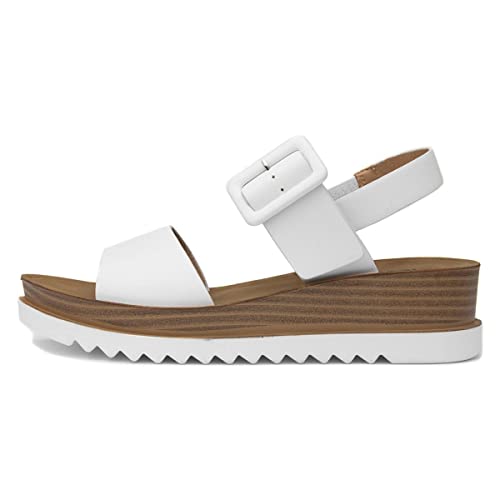 Heavenly Feet Pistachio Womens White Wedge Sandal - Size 7 - White