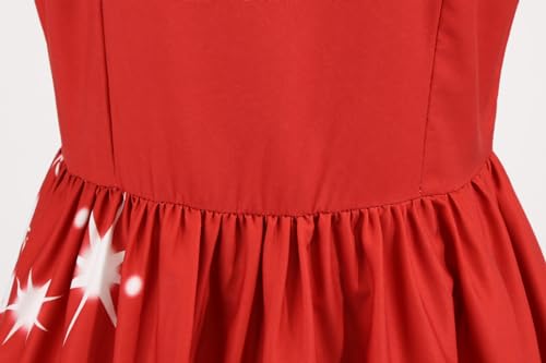 Image of Sister Amy Girl Printed Elastic Sleeveless Shaping Breathable Camisole Skater Dress