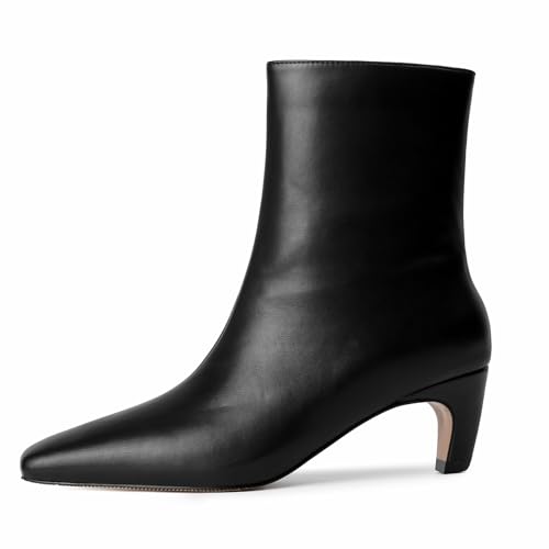 Beauty Cry Women's Booties Kitten Low Heel Square Toe Ankle Boots