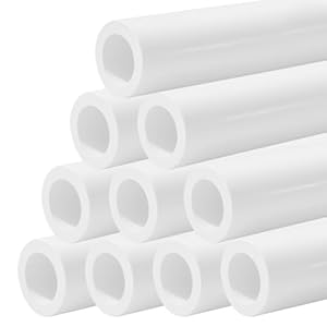 LESSO 10 PCS 1/2″ PVC Pipe Furniture Grade, 3.28 FT feet DIY PVC Projects Set for Spring, Home, Greenhouse, Garden, Farm, Workshop, Summer, Sch.40 White [40″ x 10 Pack]