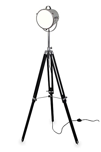 Lámpara de pie retro-lámpara Humphrey trípode de madera negra 10853