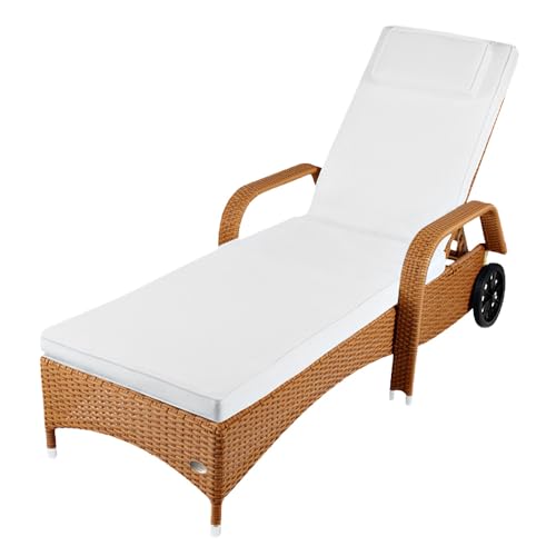 RS Trade Sonnenliege Toscana Natur - Outdoor Liege mit beständigem...