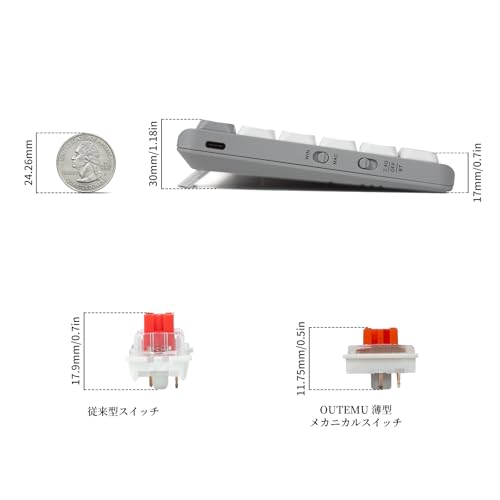 e元素 Z-84 赤軸メカニカルキーボード の商品画像 3