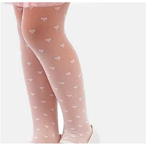 Kit 3 Meias Calça Infantil Fio 20 Laçinhos Vene Cor:Branco;Tamanho:M