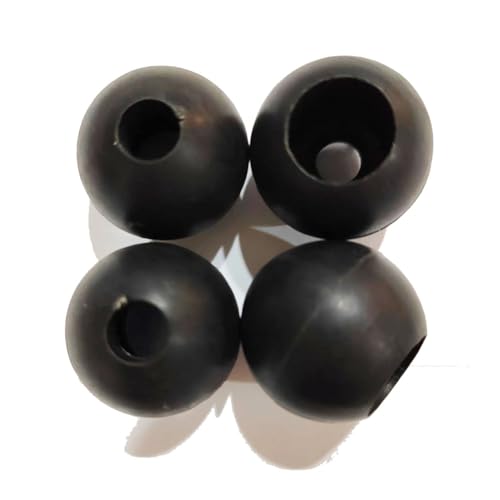 30Pcs Plastic Bungee Cord Toggle Ball End Lock Rubber Rope Ball Head End Lock Stopper Buckle Accessories for Tents, Trampolines, Bungee Cord, Black