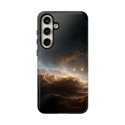 Coque rigide Samsung S24 Plus finition brillante premium motif galaxie