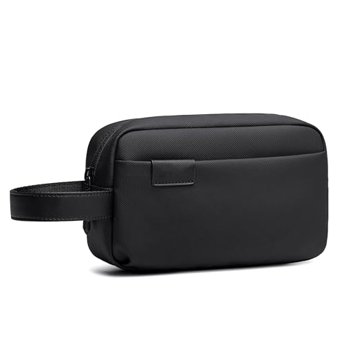 Naplion Mens Clutch Bag Handbag with Handle Carry-All and Organizer with Pockets and Zipper Black