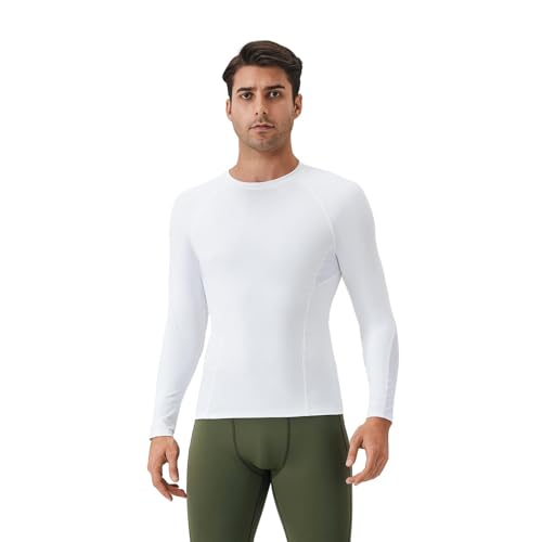 Valcatch Men's Long Sleeve UPF 50+ Baselayer Skin Performance Compression Rash Guard Shirt Workout Muscle Tee Athletic Tops