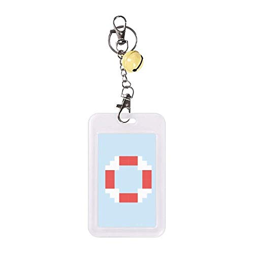 Housse protection carte de crédit pixel bouée de sauvetage au design jaune cloche exclusif