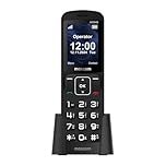 Maxcom MM34D 4G VoLTE Big Button Cordless Mobile Desk Phone for Home and Office use with SIM Card No Land Line Required Desktop Charger USB-C - Black