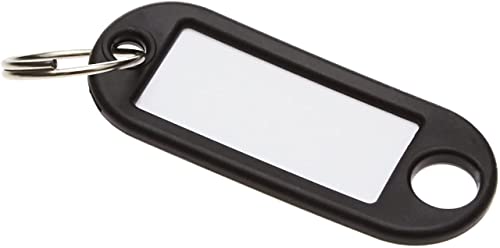 WEDO 262811801 Schlüsselanhänger zum Beschriften | schwarz | 100 Stück | mit Ring