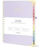 Forvencer 2026 Planner, Hardcover Calendar Planner Weekly and Monthly, Jan 2026 - Dec 2026, 8.5' x 11', Spiral Agenda Book with Tabs, Exquisite Daily Journal Organizer for Home School, Purple