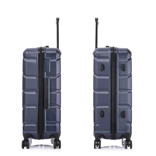 Image of DUKAP SENSE 3-Piece Hardside Spinner Luggage Set Durable Zipper Blue