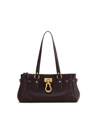 JW PEI Bolsa feminina Yvette alongada, Marrom escuro, One Size