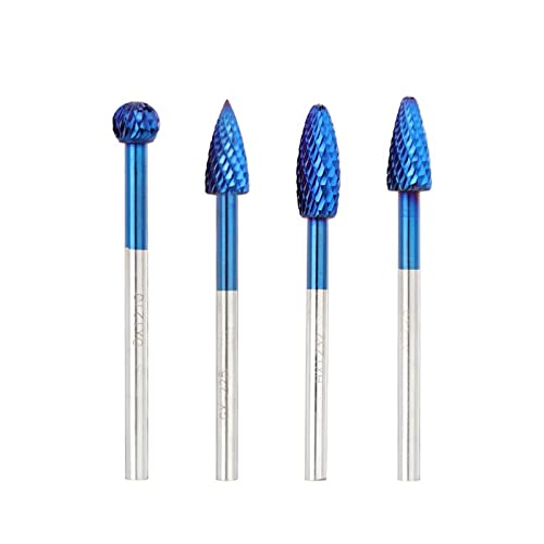 Fraise rotative carbure 6mm à revêtement bleu anti-échauffement de 100mm