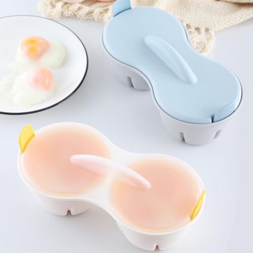 Hervidor de huevos para microondas de plástico PP y cocina rápida 6
