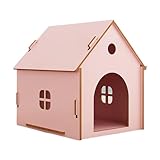 Kennel Cat Kennel Easy to Assemble, Good Ventilate, Big Space, Stable and Durability, Suitable for All Seasons, for Small Animal, Kitty, Dogs (Color : Pink A, Size : 50 * 44 * 52CM)