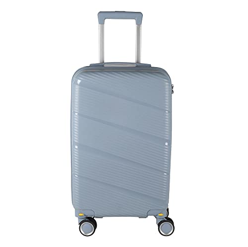 Mala de bordo em Polipropileno 4 rodas 360º - AeroMalas Catar (Azul Claro)