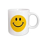 3dRose mug_76653_1'Yellow Smiley Face - Cute Traditional Happy Smilie - 1960s Hippie style - Smiling...