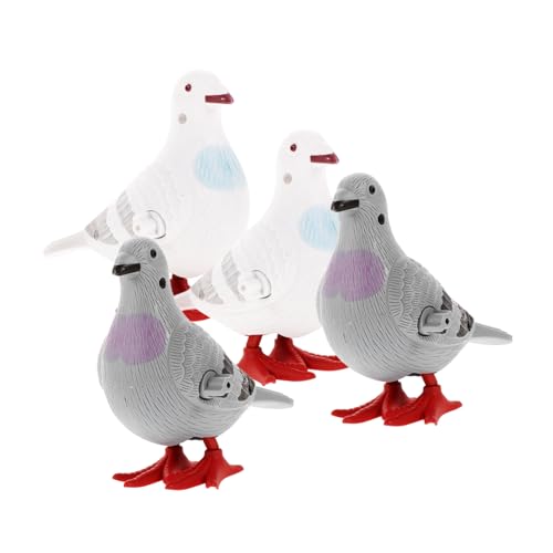 IMIKEYA 4pcs Cartoon Wind Up Pigeon Toys for Boy Girl Boy Girl-Friendly Clockwork Decorative Ornament Fun Toy for Indoor and Outdoor Play Present for