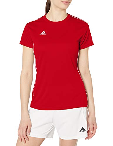 adidas Women's Core 18 Jersey, Power Red/White, Medium