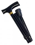 Graham Field Folding Cane - Standard Grip Black/black