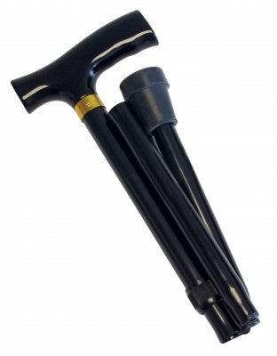 Graham Field Folding Cane - Standard Grip Black/Black #TOP17