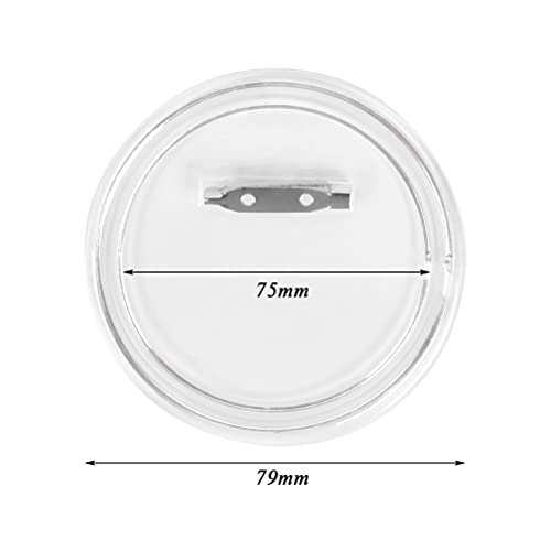 Boutons transparents pour badge de 8,9 cm évitant l'usage d'une machine