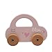 Kidslino Holz Spielzeug Auto rosa - personalisierbar I Geschenk zur Geburt & Taufe I Handmade Holzspielzeug ab 1 Jahr I Personalisierte Geschenke Baby I Holzauto mit Name & Geburtstdaten