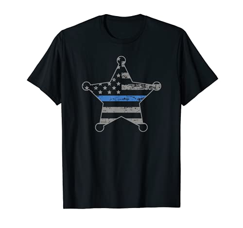 Thin Blue Line Alguacil Estrella Camiseta