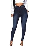 KUNMI Womens Classic High Waisted Skinny Stretch Butt Lifting Jeans Slim Fit Denim Pants