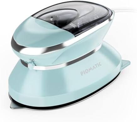 PIOMATIC Travel Iron Mini with Steam for Clothes with Dual Voltage, Portable Mini Ironing Machine with Non-Stick Soleplate, Small Iron for Sewing, Quilting and Handcraft