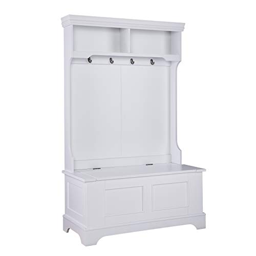 SEI Furniture Willhof Hall Tree, White