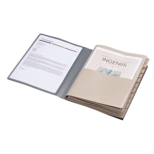 Oxford Ordnungsmappe, DIN A4, aus Kunststoff, grau