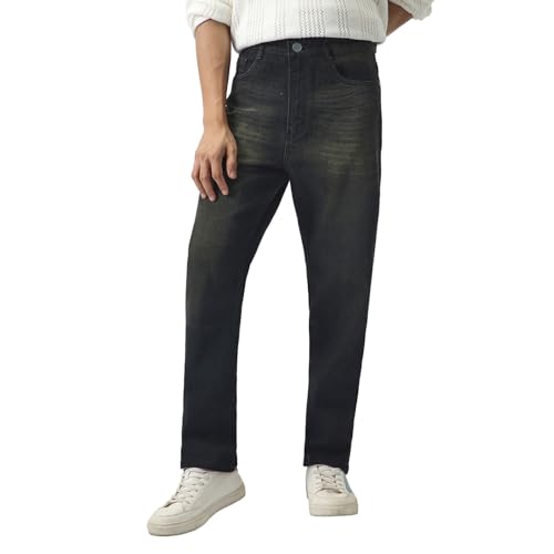 Image of Urbano Fashion Men's Straight Fit Heavy Washed Jeans Stretchable