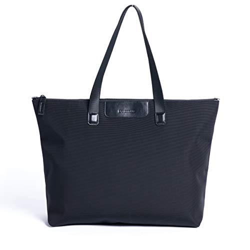 SMARTHAIR Damen Schultertasche, Nylon, Tragegriff, Schwarz, Schwarz (schwarz), Medium Cover