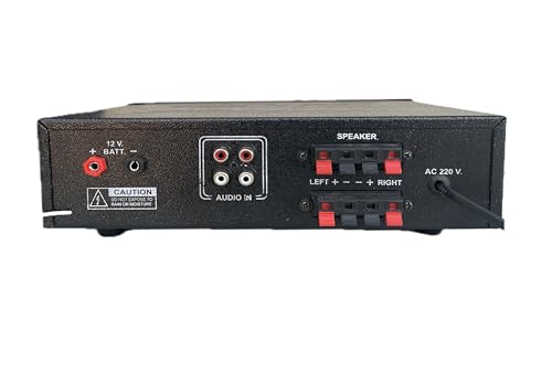 Image of Tech-lobby Stereo Amplifier with Big LED Display /Bluetooth /MIC Input /USB /SD Card Slot /FM Radio /AUX Input /Remote Control & Built-in Equalizer with Bass, Treble & Balance Control (Model -15000).