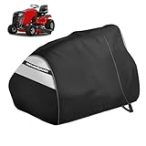 NEVERLAND Riding Lawn Mower Cover - Lawn Tractor Cover with Drawstring & Storage Bag, Fits Decks up to 54', 210D, Handles and Dual Air Vents