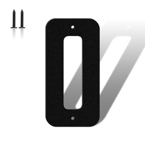 4 Inch Black Metal Letters, Modern House Address Numbers, Metal Door Numbers, House Address Letters and Numbers, for Home, Office, Street, Apartment, Outside(O)