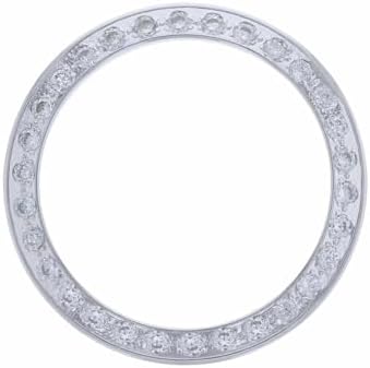 Ewatchparts White Gold Plated Created Diamond Bezel Compatible With 26mm Rolex Datejust 6917 6918 6919 69173 Lady image 3