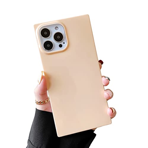Cocomii Square Neutral Plain Color iPhone 11 Case, Slim Thin Glossy Soft TPU Silicone Solid Color Trunk Box Minimalist Luxury Aesthetic Trendy Bumper Cover Compatible with Apple iPhone 11 6.1" (Nude)