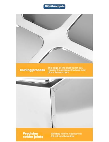 Contenitori per condimenti con padelle e coperchi, dispenser inclinato per un facile accesso a insalate, marmellate, frutta e ingredienti, organizzazione della cucina