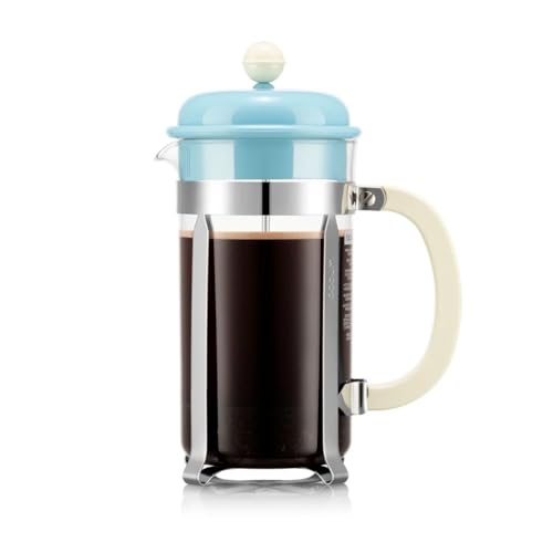 BODUM �{�_�� �R�[�q�[���[�J�[ �R�[�q�[�v���X CAFFETTIERA �J�t�F�e�B�G�� �t�����`�v���X �R�[�q�[���[�J�[ 1000ml �N�[���u���[ �X�e�����X�t�B���^�[ �K���X�r�[�J�[ �Z�Ў� �R�[�q�[ �y���K�i�z 1918-760-761