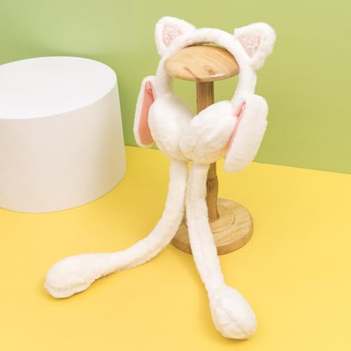 Orejeras cómodas y cálidas de felpa con diseño de conejo 6
