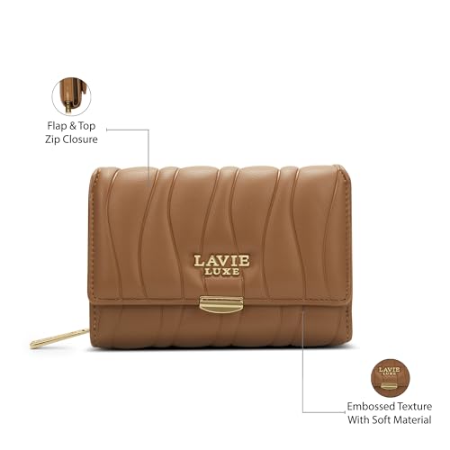 Image of Lavie Luxe Women's Lucie Emboss Medium Trifold Wallet | Gift for Women