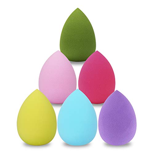 Shaui&Rulyn 6 Pcs Premium Makeup Sponge Set Makeup Blender Sponge,Foundation Blending Sponge for Liquid, Cream, and Powder