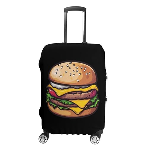 Cheeseburger Hamburger Burger Funny Food Luggage Cover Suitcase Protector Travel Baggage Covers for Men Women S